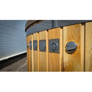 Round 200cm acrylic hot tub with integrated heater