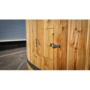 Apvalus 200cm  akrilo kubilas su integruota krosnele