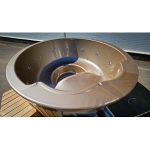 Round 200cm acrylic hot tub with integrated heater