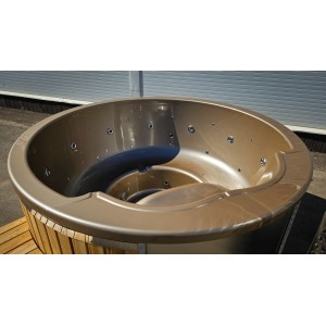 Round 200cm acrylic hot tub with integrated heater