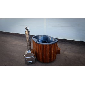 Ofuro 2 person fiberglass hot tub with external heater