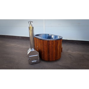 Ofuro 2 person fiberglass hot tub with external heater