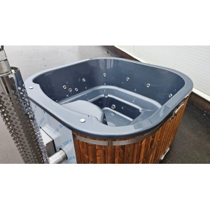 Acrylic  200cm square hot tub with integrated heater