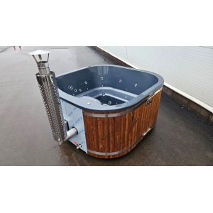 Acrylic  200cm square hot tub with integrated heater