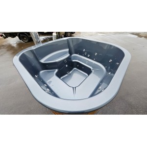 Acrylic  200cm square hot tub with integrated heater
