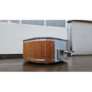Acrylic  200cm square hot tub with integrated heater