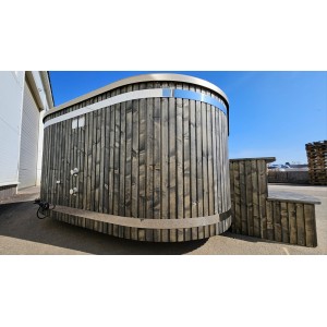 Acrylic  200cm square hot tub with integrated heater