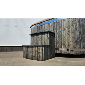 Acrylic  200cm square hot tub with integrated heater