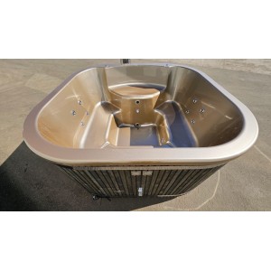 Acrylic  200cm square hot tub with integrated heater