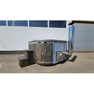 Acrylic  200cm square hot tub with integrated heater