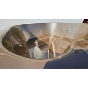 Acrylic  200cm square hot tub with integrated heater