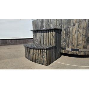 Acrylic  200cm square hot tub with integrated heater