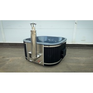 Acrylic  200cm square hot tub with integrated heater