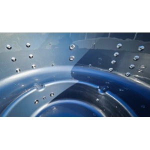 Round 200cm acrylic hot tub with external heater