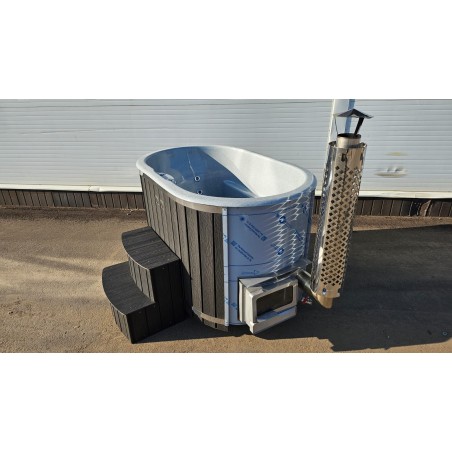 Ofuro 2 person fiberglass hot tub with horizon heater