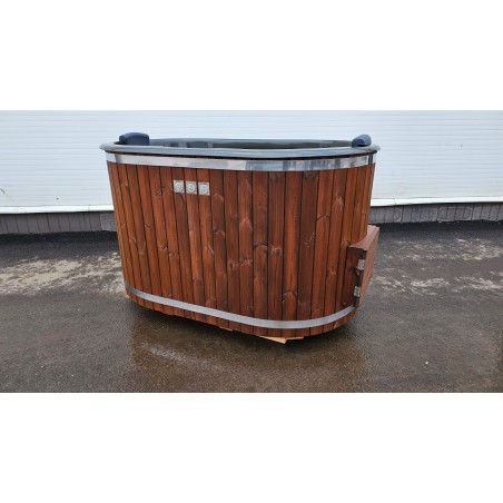 Ofuro 2 person fiberglass hot tub with electrical heater