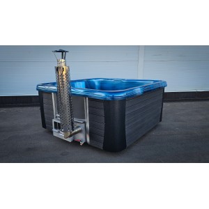 Acrylic  220cm square hot tub with horizon heater