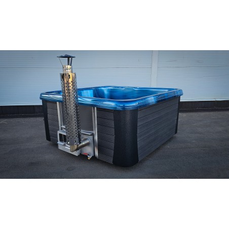 Acrylic  220cm square hot tub with horizon heater