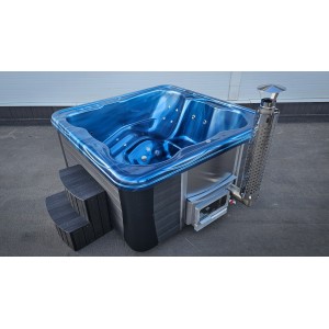 Acrylic  220cm square hot tub with horizon heater
