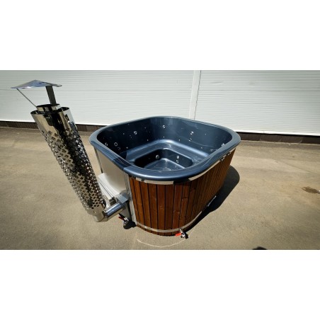 Acrylic 200cm square hot tub with horizon heater